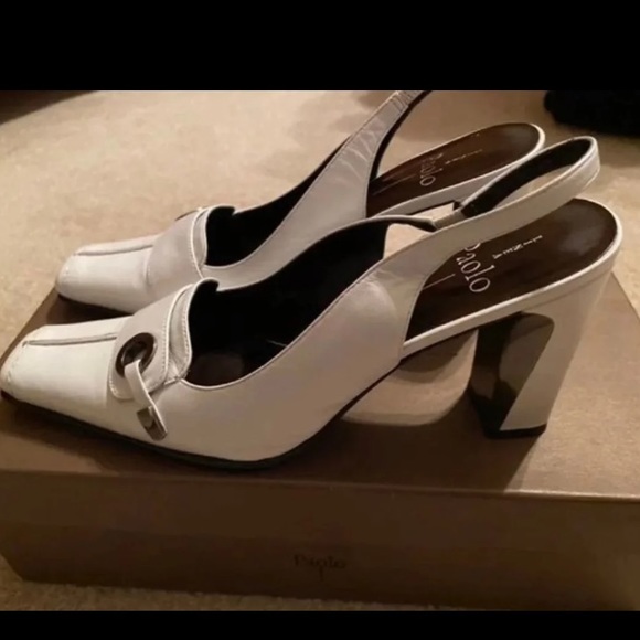 Linea Paolo Off White Kid Pumps - Size 7 - Picture 2 of 7